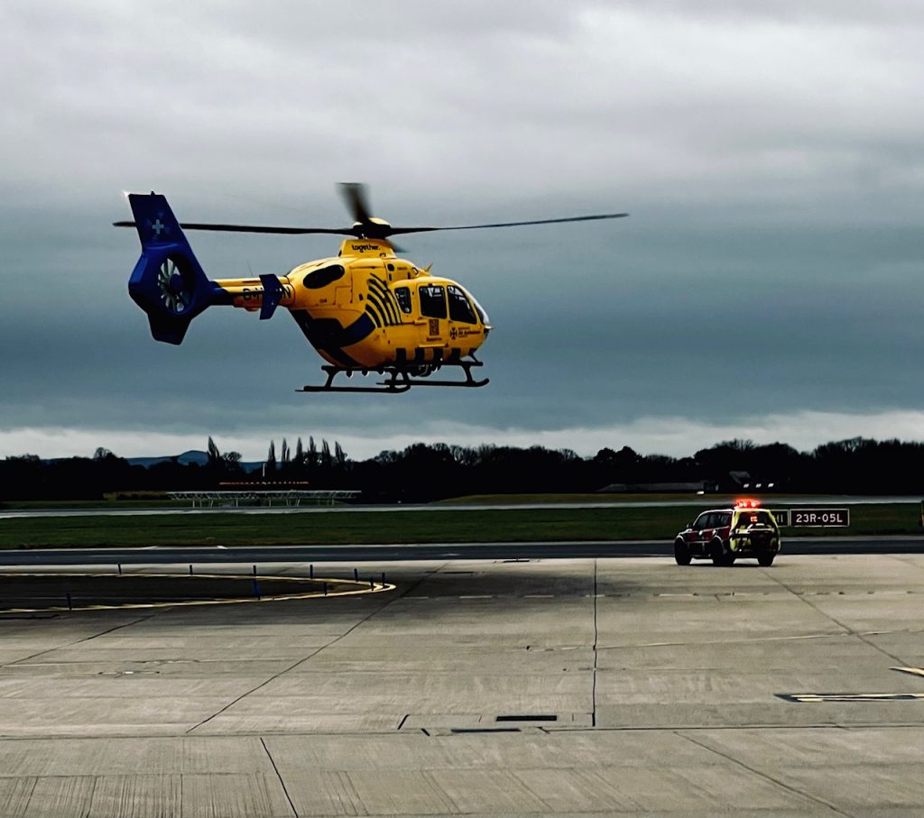 Helicoptor - manchester airport